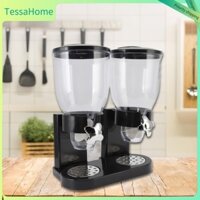 TessaHome Yyqtgg Food Studeer Vòng xoắn hoạt động kép Hộp đựng khô cho nhà bếp lưu trữ nhà bếp Cực kẹo Candy Rice (Đen)