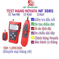 Test mạng Noyafa NF-308S, test PoE, kiểm tra cáp, dò tìm điểm đứt, đo độ dài cáp Cat3/Cat5e/Cat6