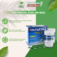 TEST ONCALL PLUS (50 QUE) - Test Đường Huyết Thiết Bị Y Tế Số 6 Chính Hãng Có Chip Mã Que Thử