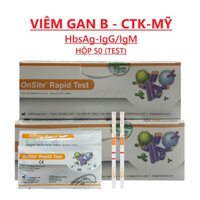 Test Viêm Gan B HbsAg IgG/IgM Hộp 50 Test CTK OnSite Rapid Test Dạng Que [ HÀNG CHÍNH HÃNG ]