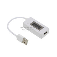 Tester 601 USB Hiện Tại Voltage Meter Detector White Tail Màn Hình LCD Giám Sát Công Suất Điện Thoại Di Động