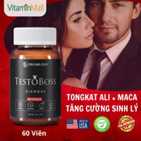 TESTOBOSS USA - Tăng Cường Sinh Lực Nam Với Maca, Nhân Sâm, Tinh Hàu (Hộp 60v)