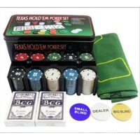 [Tết 2024] Bộ Poker Hộp Sắt Loại 100 và 200 chip có số (phỉnh poker) Hàng Nhập khẩu Cao Cấp