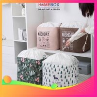 tet BIG SIZE - Túi đựng quần áo chăn màn vải không dệt chống thấm nước, Thùng giỏ đựng đồ đa năng gấp gọn tiện lợi