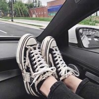 Tết [CLICK NGAY] CV RÁCH đế gỗ ,đế đúc Giày Sneaker Nam Nữ style rách cao 3,5-4cm. - n1 . ` '