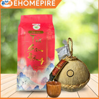 [TẾT] Combo trà sam hồng-Bình Dừa Nam Kinh-Ly mỹ nghệ chưng tết - Quà Biếu Tết sang trọng, lạ