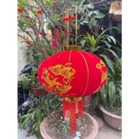 [TẾT] Đèn Lồng Vải Nhung Đỏ Treo Tết Lễ Hội Size 80cm chữ Việt Nam
