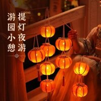 Tết Nguyên Đán Rắn Đèn Lồng Handmade diy Đèn Lồng Cổ Trẻ Em Di Động Dạ Quang Hồng Cung Điện Chất Liệu Đèn Lồng Gói sp0103