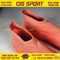 TẾT sale 12-12 Giày Bóng Đá Đinh Cao Không Dây Predator 18+ Hồng Phấn FG 2021.