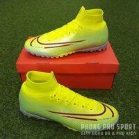 TẾT sale 12-12 Giày Bóng Đá Mercurial Dream Speed Superfly 7 Nõn Chuối Xanh Ngọc Vạch Đen Cao Cổ TF 2021.