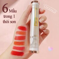 Tết Son 6 màu trên 1 thỏi AGAG mẫu mới nhất 2020 Hàng độc xịn xò . `
