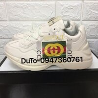 Tết [TẶNG HỘP+TẤT] Giày gu xi hoạ tiết ô vuông NAM NỮ ☑ Chuẩn . `