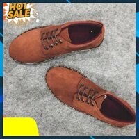 Tết Tết Xả Mới - [Freeship]Giày Nam Da lộn, DA BÒ THẬT, BẢO HÀNH MỘT NĂM AL6 . `