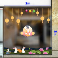 Tết trung thu-Chị Hằng ngắm nhìn thỏ trắng ăn bánh trung thu