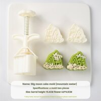 Tết Trung Thu Khuôn Bánh Trung Thu ép Tay Dòng Núi Cao 1 Khuôn Hai Miếng 50g / 75g Hộ Gia Đình Tròn Da Tuyết Bánh Đậu Tự Làm Bấm Khuôn Bánh Trung Thu Mài Mòn