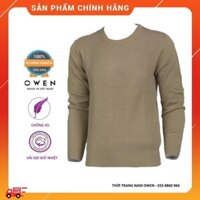 Tết ⚡ Xả Hết OWEN - Áo len nam Owen cổ tròn màu nâu nhạt ALD 80494 * ⁸ ⚡ ' ' 🌺 . $