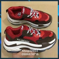Tết Xả Mới - [SALE SỐC-SẴN HÀNG-FORM GIÀY NHỎ] Giày triple S đỏ nâu size 36->44 NAM NỮ AL6 . ' # '