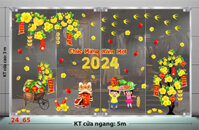 Tết xuân - cây mai và dưa hấu