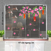 Tết xuân -Hoa đào và pháo nổ