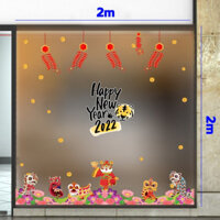 Tết xuân-Múa lân dưới pháo nổ và hoa xuân