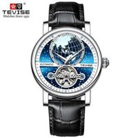 TEVISE Đồng Hồ Tự Động Đồng Hồ Cơ Thể Thao Sang Trọng Cho Nam Đồng Hồ Đeo Tay Tourbillon Bộ Xương Dạ Quang Rỗng Cho Nam Relogio Masculino