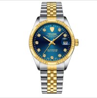 TEVISE Men Watch Luxury Automatic Mechanical Male Watch Tourbillon Role Watch Movement Gold Clock 629-001,goldandblue