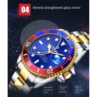 Tevise Thụy Sĩ Nam Dây Thép Đồng Hồ Nam Submariner Quartz Đồng Hồ Thể Thao Dạ Quang Đồng Hồ Dây Thép