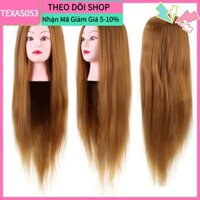 Texas053 40% Tóc Thật Của Con Người Đầu Manocanh Thợ Làm Đào Tạo Thẩm Mỹ Búp Bê Vàng