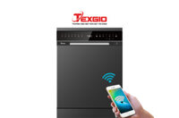 Texgio Dishwasher TGFPCM795B Smart - 14 Bộ WIFI, Sấy Khí Nóng, Diệt Khuẩn UV