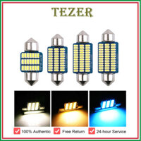 TEZER Đèn LED Xe Hơi Đèn Biển Số C5W Màu Xanh Băng Ấm Áp Đèn Vòm Tự Động DC 12V Bóng Đèn Led Nội Thất Phòng Đèn Đọc Sách Hai Đầu Vòm Xe Hơi Bóng Đèn Nóc