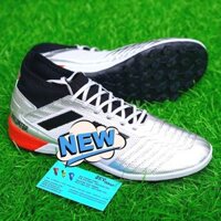 TF Adidas Predator 19 bạc gót đỏ cổ chun có dây(Đã Khâu Đế)