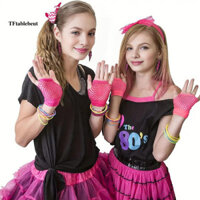 Tf * Thoải Mái Mặc Tiệc Retro Phụ Kiện Tiệc Neon 80 Trang Phục Phụ Kiện Bộ Cho Tiệc Lạ Mắt Chân Ấm Băng Đô Găng Tay Bông Tai Vòng Cổ Đông Nam Người Mua