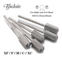 Tfscloin Mới Hai Chiều Hình Trụ Mũi Khoan Móng Tay Salon Bạc Vonfram Carbide Phay Cắt Móng Tay Mũi Khoan Làm Móng Tay Dụng Cụ Làm Móng Chân