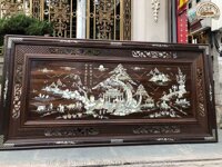 TG82 Tranh Đồng Quê Khảm Trai Loại Vừa Tiền ( Anh Giang, Bình Dương )