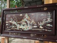 TG82 Tranh Khảm Trai Tích Đồng quê Mẫu 02 2m17 x 97 ( Anh Tài, Sài Gòn )