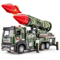 TGRCM-CZ-Mô hình tĩnh đồ chơi xe ô tô quân đội TGRCM-CZ, Xe tải quân sự có tthể phóng được tên lửa tỷ lệ bằng kim loại cao cấp có đèn Led và âm thanh