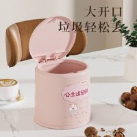 Th ng ng rác mini Đẩy Loại Nhỏ Để Bàn Thùng rác Có Thể Phòng Khách Người Ảnh Hưởng Dễ Thương Cô Gái Màu Hồng Bàn Văn Phòng Thùng rác