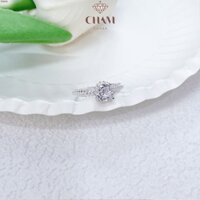 TH019 Nhẫn bạc đính đá Chamsilver