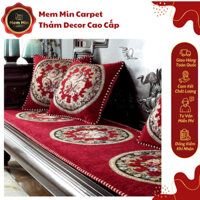 (TH121) Bộ 3 Thảm Trải Ghế Gỗ Cao Cấp, Sang Trọng - Đệm Ghế - Thảm ghế tây âu MemMinCarpet
