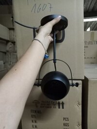 Thả đơn ống bơ đen, bóng led 5W, mã TH205, KT (mm): D130*300