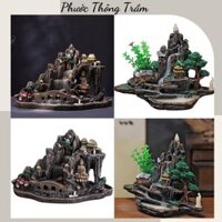 Thác khói trầm hương mẫu TIỂU CẢNH SIZE LỚN -  mẫu tiểu cảnh thác Phật cao cấp , decor phòng Trang Trí Nhà
