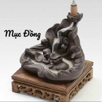 thác khói trầm hương mục đồng cưỡi trâu kèm 3 nụ trầm