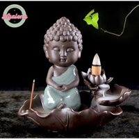 Thác khói trầm hương phật tọa thiền tặng gói trầm