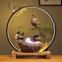 Thác Khói Trầm Hương Tiểu Cảnh Ấm Trà - Thác Đốt Nụ Trầm Hương - Thác Xông Trầm Chảy Ngược