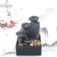 Thác nước để bàn GUTGOJO, Đài phun nước để bàn tinh tế thực tế, Trang trí cảnh quan Thư giãn bằng nhựa Đài phun nước Mini tại nhà