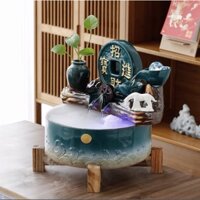 Thác nước phong thủy, đài nước phong thủy để bàn,tiểu cảnh hòn non bộ bể cá mini