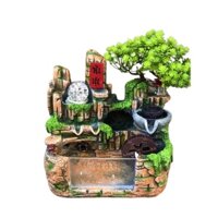 Thác Nước Phong Thủy Tài Lộc Tiểu Cảnh Hòn Non Bộ Bể Cá Mini để bàn trang trí Thác Nước Phong Thuỷ Tài Lộc Sinh Phú Quý