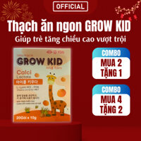 Thạch ăn ngon GROW KID - Hộp 20 Gói giúp trẻ tăng chiều cao, cung cấp CANXI cho cơ thể
