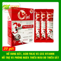 Thạch bổ sung sắt hữu cơ cho bé Cjel Iron giúp hỗ trợ và phòng ngừa thiếu máu do thiếu sắt