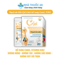 Thạch Canxi Cjel Calci D3K2 - Bổ sung Canxi, Vitamin D3K2 cho bé, còi xương, chậm lớn - Hộp 20 gói 15g